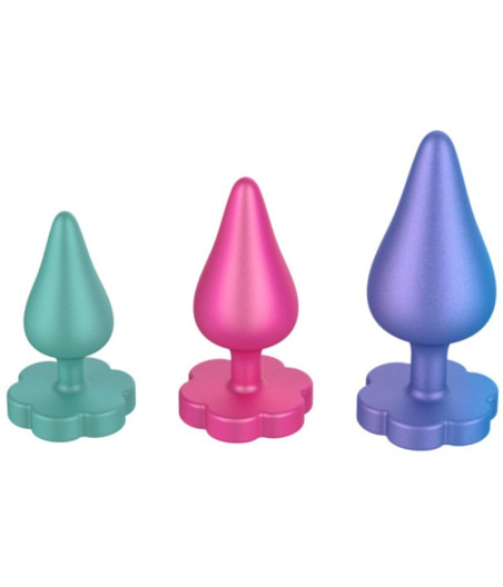 ROMP - KIT DE TREINAMENTO ANAL LUSTER P/M/G COM BASE EM FORMATO DE FLOR