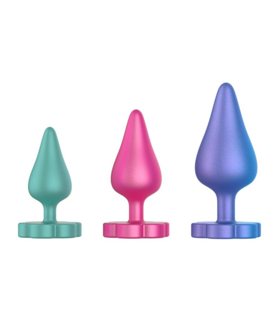 ROMP - LUSTER ANAL TRAINING KIT S/M/L WITH FLOWER-SHAPED BASE