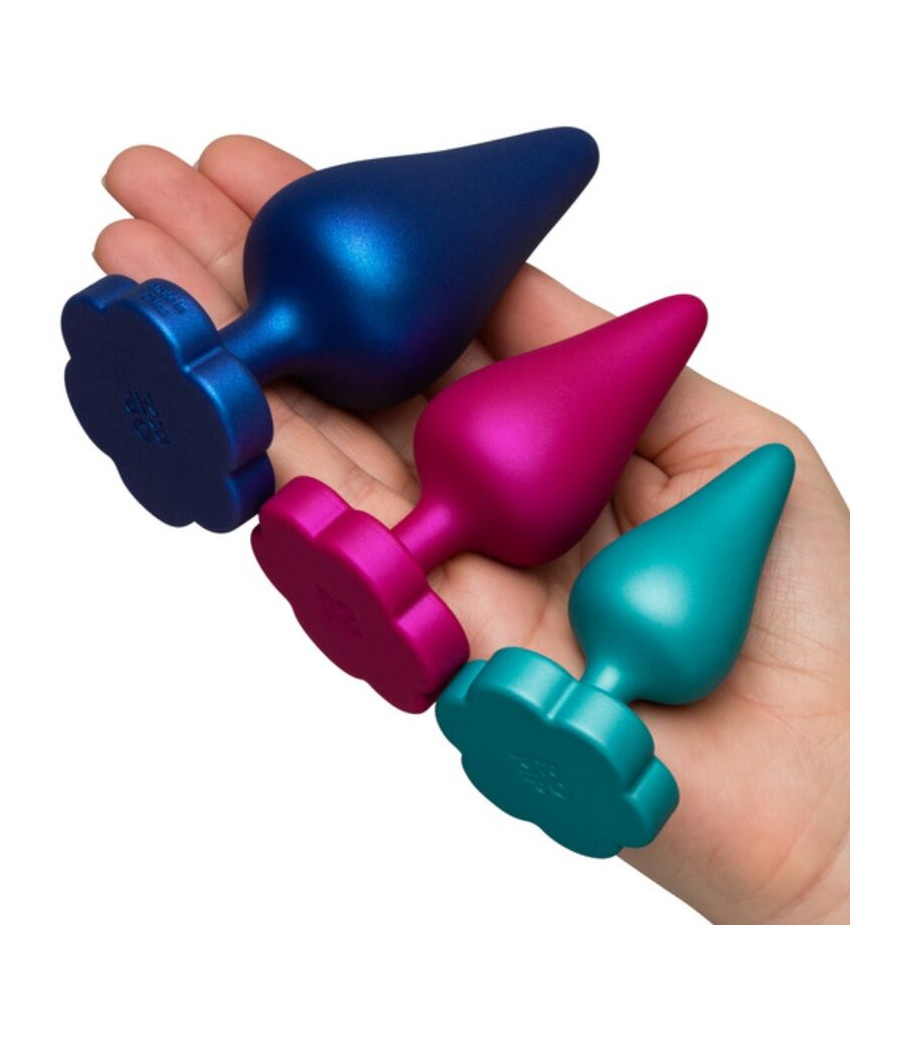 ROMP - LUSTER ANAL TRAININGSSET S/M/L MIT BLUMENFÖRMIGER BASIS