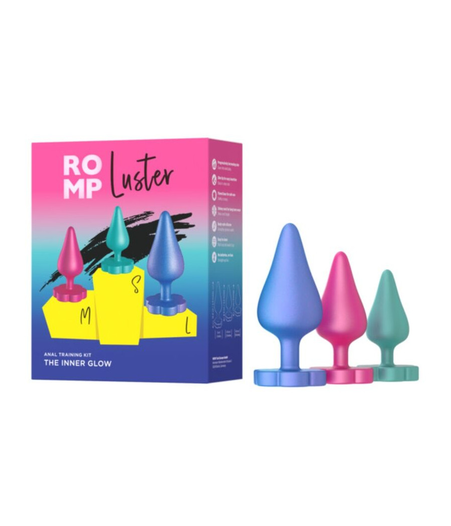 ROMP - KIT DE TREINAMENTO ANAL LUSTER P/M/G COM BASE EM FORMATO DE FLOR
