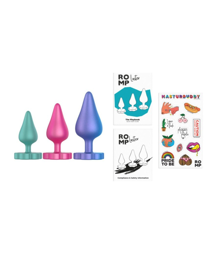 ROMP - KIT PER ALLENAMENTO ANALE LUSTER S/M/L CON BASE A FORMA DI FIORE