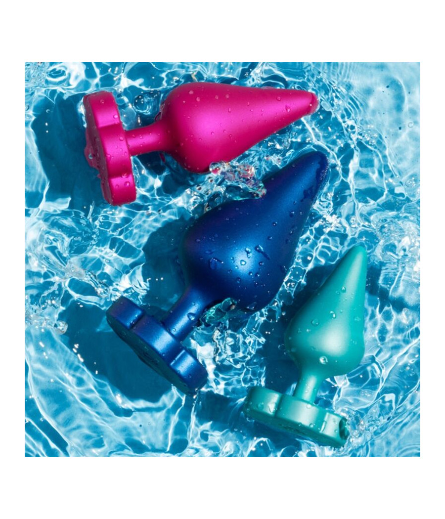 ROMP - KIT D'ENTRAÎNEMENT ANAL LUSTER S/M/L AVEC BASE EN FORME DE FLEUR