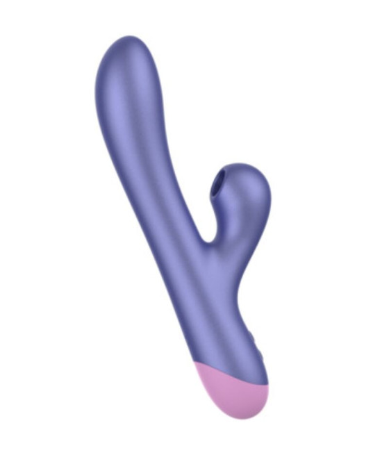 ROMP - PULSE VIBRADOR RABBIT DUAL PUNTO G AZUL ELÉCTRICO