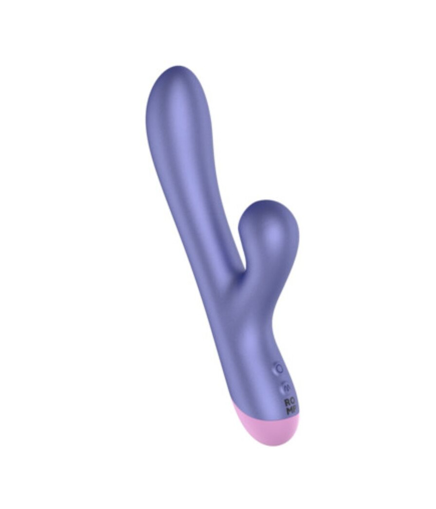 ROMP - PULSE VIBRADOR RABBIT DUAL PUNTO G AZUL ELÉCTRICO
