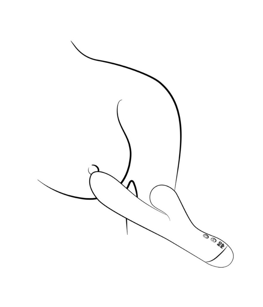 ROMP - PULSE RABBIT VIBRADOR DUPLO PARA PONTO G AZUL ELÉTRICO