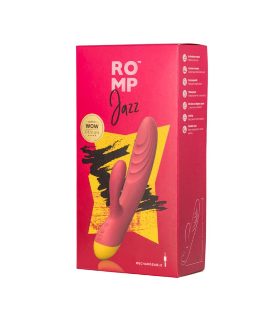 ROMP - JAZZ RECHARGEABLE RABBIT VIBRATOR RED