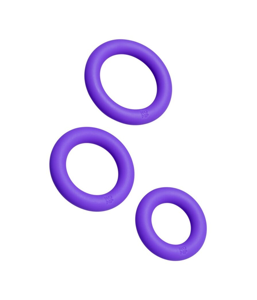 ROMP - REMIX TRIO SET DE 3 ANILLOS PARA PENE SILICONA MORADO