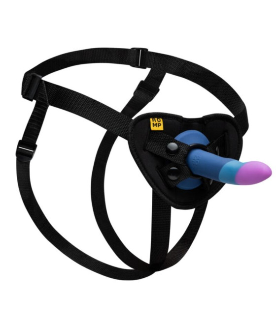 ROMP - PICCOLO GODEMICHET EN SILICONE AVEC VENTOUSE TRICOLORE 14 CM