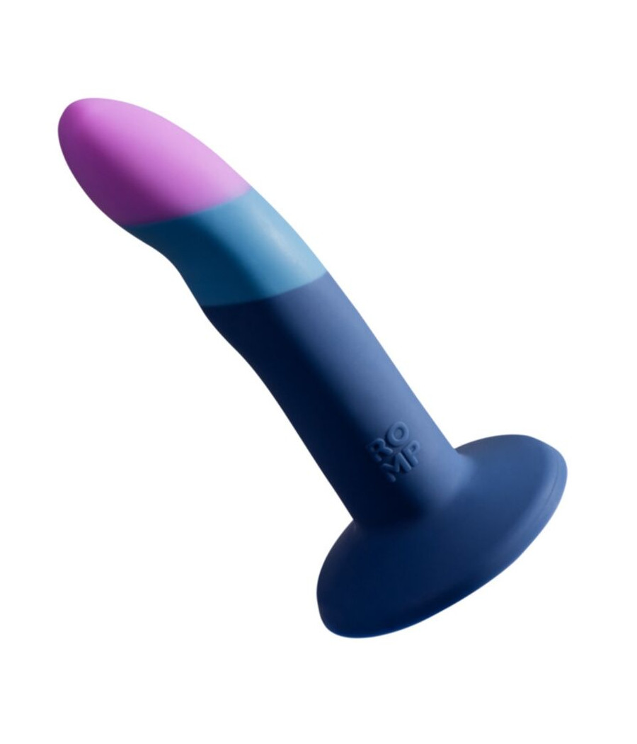 ROMP - PICCOLO HARNESS + SILICONE DILDO WITH TRICOLOR SUCTION CUP 14 CM