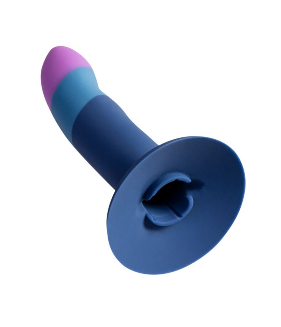 ROMP - DILDO IN SILICONE PICCOLO CON VENTOSA TRICOLORE 14 CM