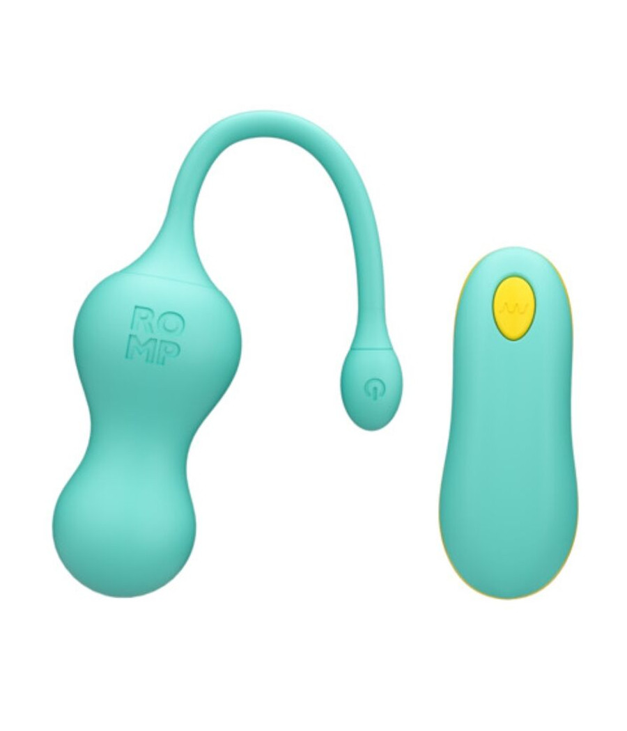 ROMP - CELLO MULTIFUNCTION VIBRATING EGG TURQUOISE REMOTE CONTROL