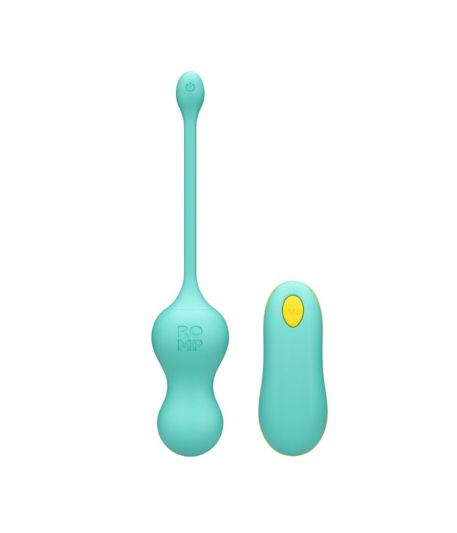 ROMP - CELLO OVO VIBRATÓRIO MULTIFUNCIONAL TURQUESA COM CONTROLE REMOTO