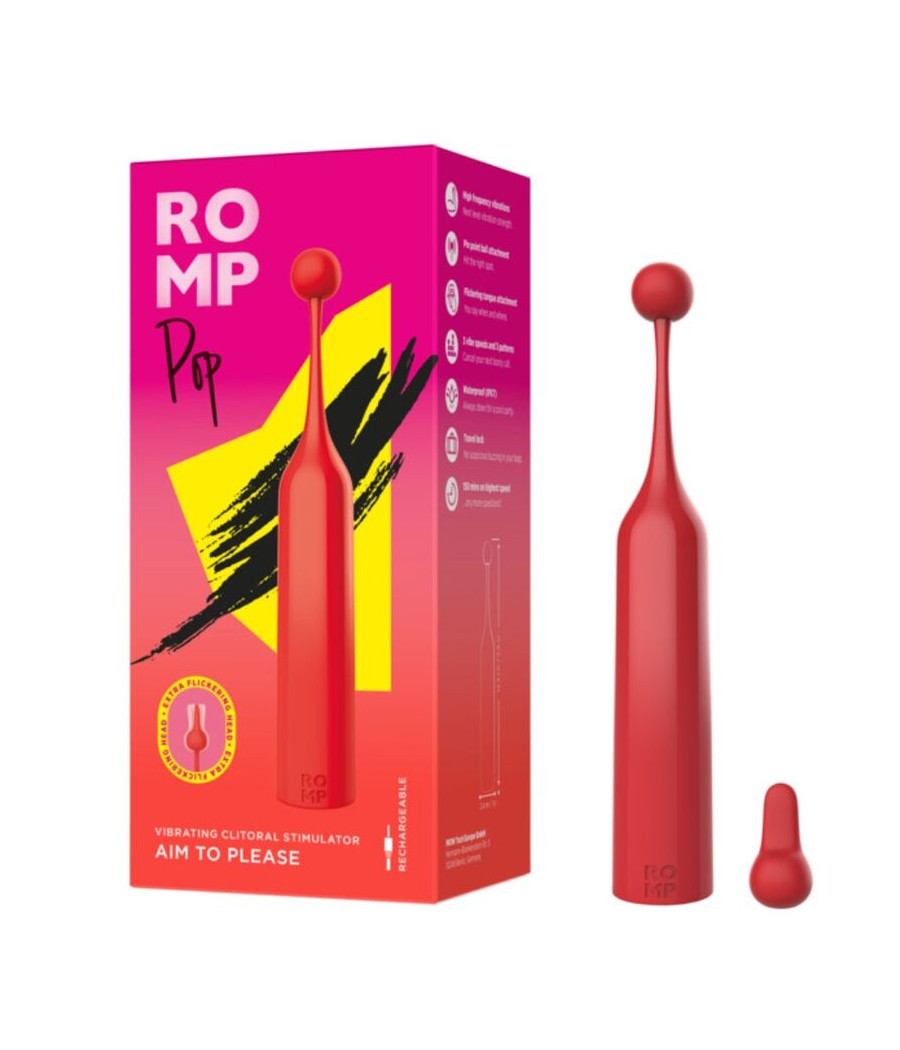 ROMP - POP ESTIMULADOR CLITORIAL DE ALTA FREQUÊNCIA VERMELHO