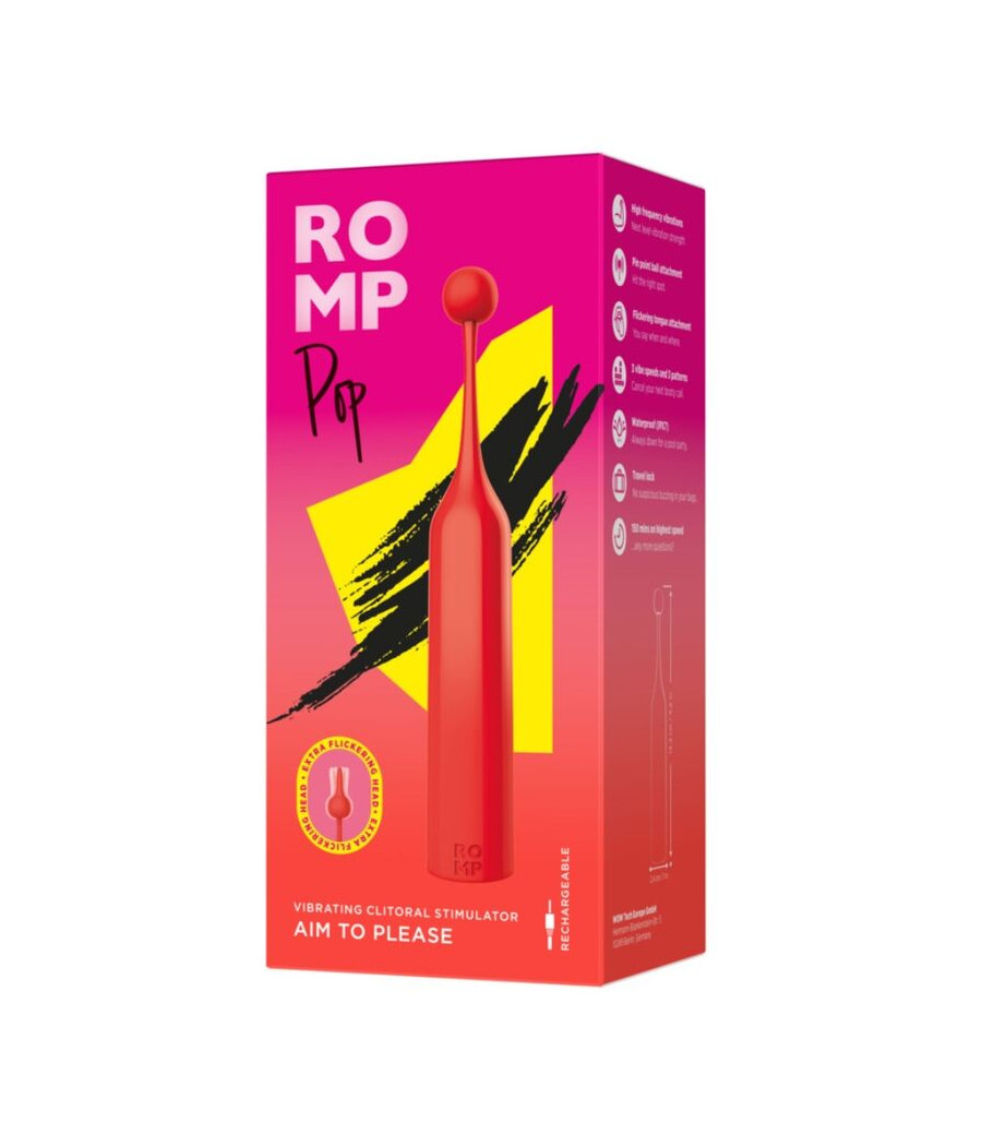 ROMP - POP STIMOLATORE CLITORIDEO AD ALTA FREQUENZA ROSSO