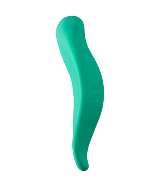 ROMP - VIBRATORE A ONDE STIMOLATORE CLITORIDEO FORMA ERGONOMICA VERDE ACQUA