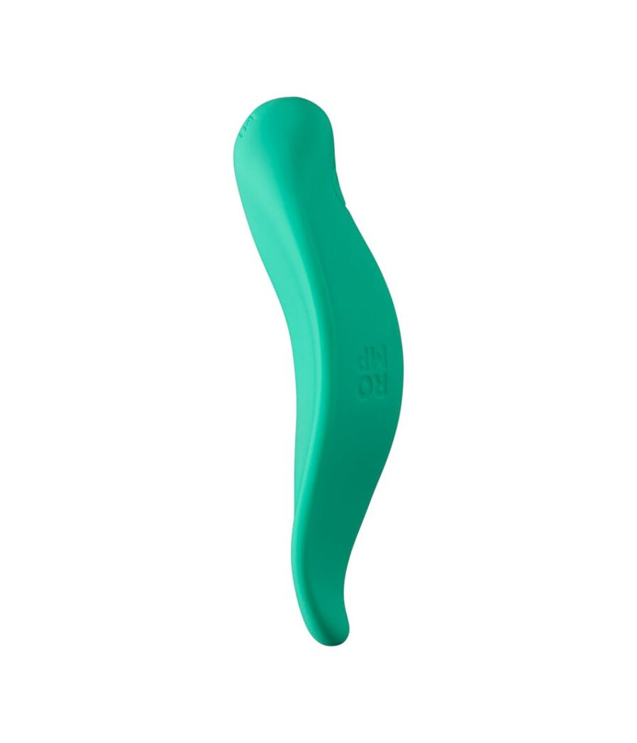 ROMP - VIBRATORE A ONDE STIMOLATORE CLITORIDEO FORMA ERGONOMICA VERDE ACQUA