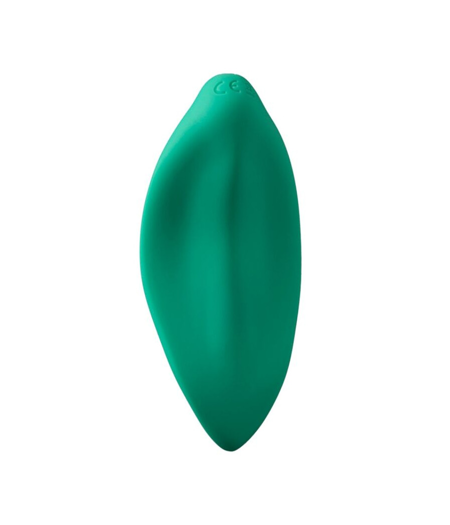 ROMP - VIBRATORE A ONDE STIMOLATORE CLITORIDEO FORMA ERGONOMICA VERDE ACQUA