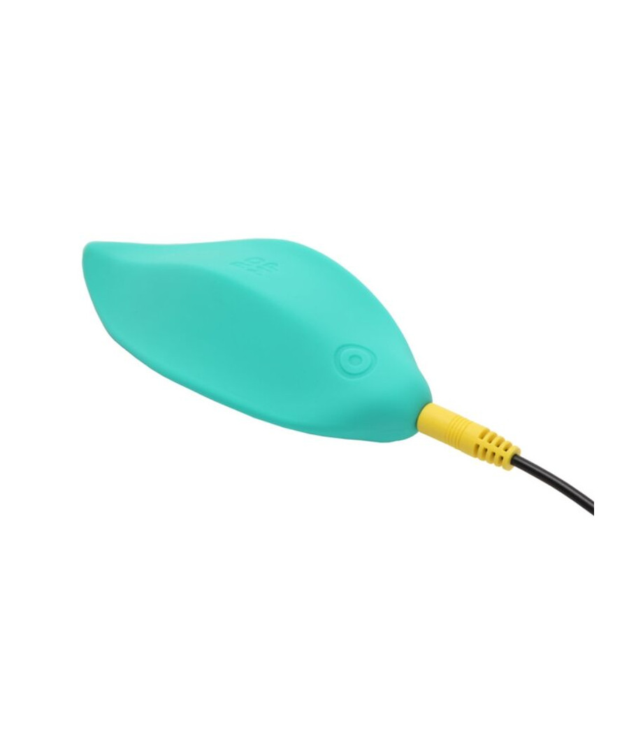 ROMP - VIBRATEUR WAVE STIMULATEUR CLITORIAL FORME ERGONOMIQUE VERT D'EAU