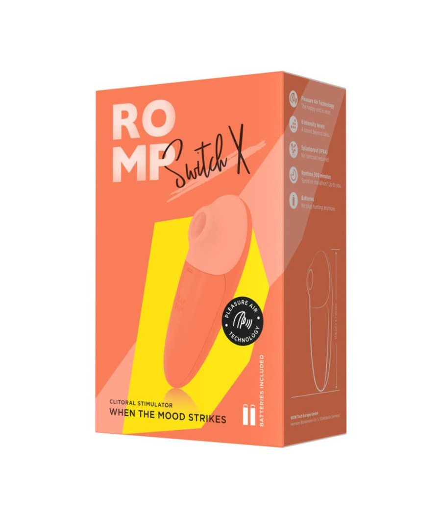 ROMP - SWITCH X ESTIMULADOR CLITORIAL 6 NÍVEIS LARANJA