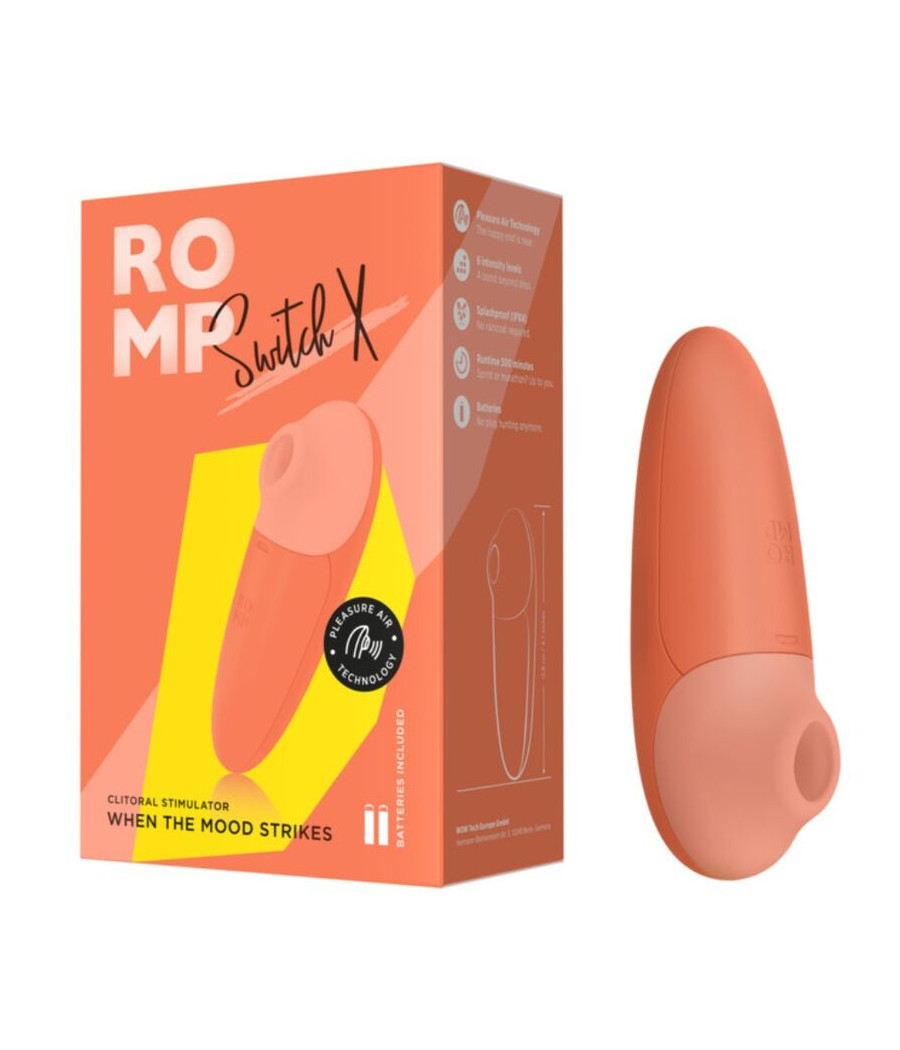 ROMP - SWITCH X ESTIMULADOR CLITORIAL 6 NÍVEIS LARANJA