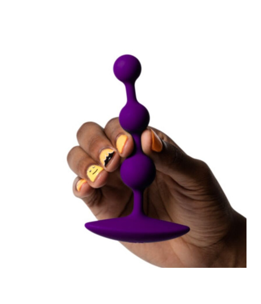 ROMP - AMP PURPLE FLEXIBLE SILICONE ANAL BEADS 12.5 CM PURPLE