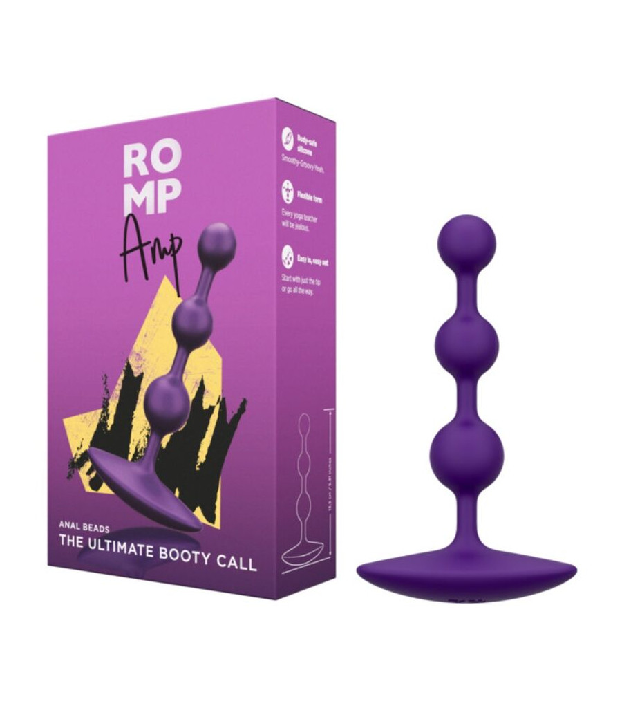 ROMP - AMP PURPLE BOLAS ANALES FLEXIBLES DE SILICONA 12,5 CM MORADO
