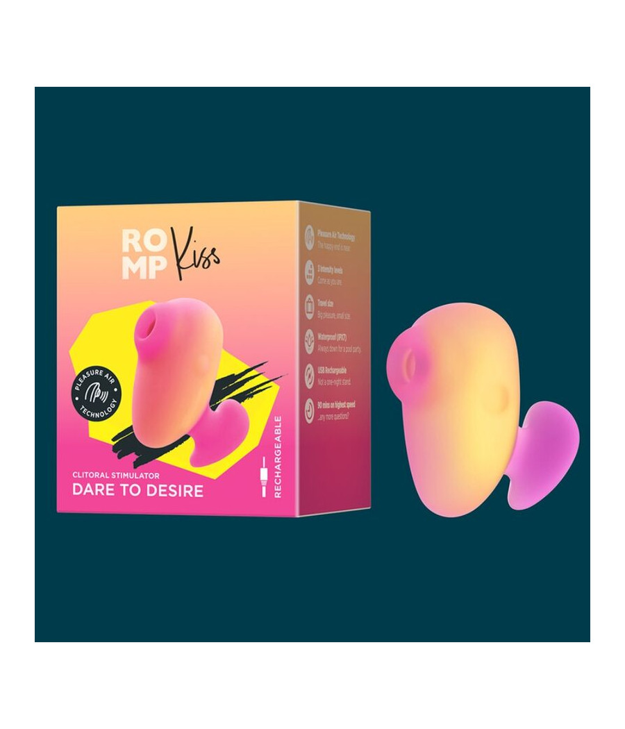 ROMP - KISS VIBRADOR DE DEDO RECARREGÁVEL COM SUCÇÃO CLITÓRICA