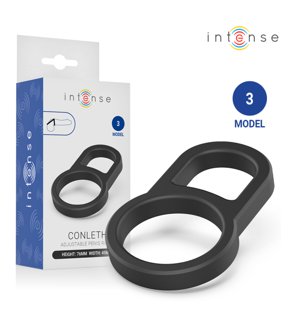 INTENSE - CONLETH ADJUSTABLE DOUBLE PENIS RING MODEL 3