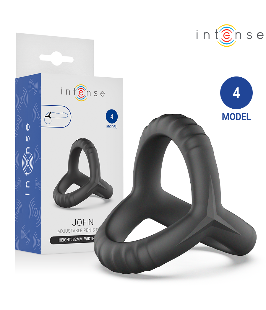INTENSE - JOHN ADJUSTABLE TRIPLE PENIS RING MODEL 4