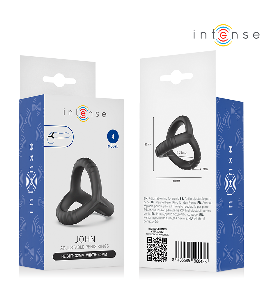 INTENSE - JOHN ADJUSTABLE TRIPLE PENIS RING MODEL 4