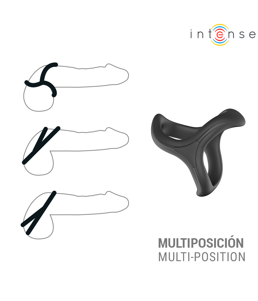 INTENSE - ALFIE ADJUSTABLE TRIPLE PENIS RING MODEL 6