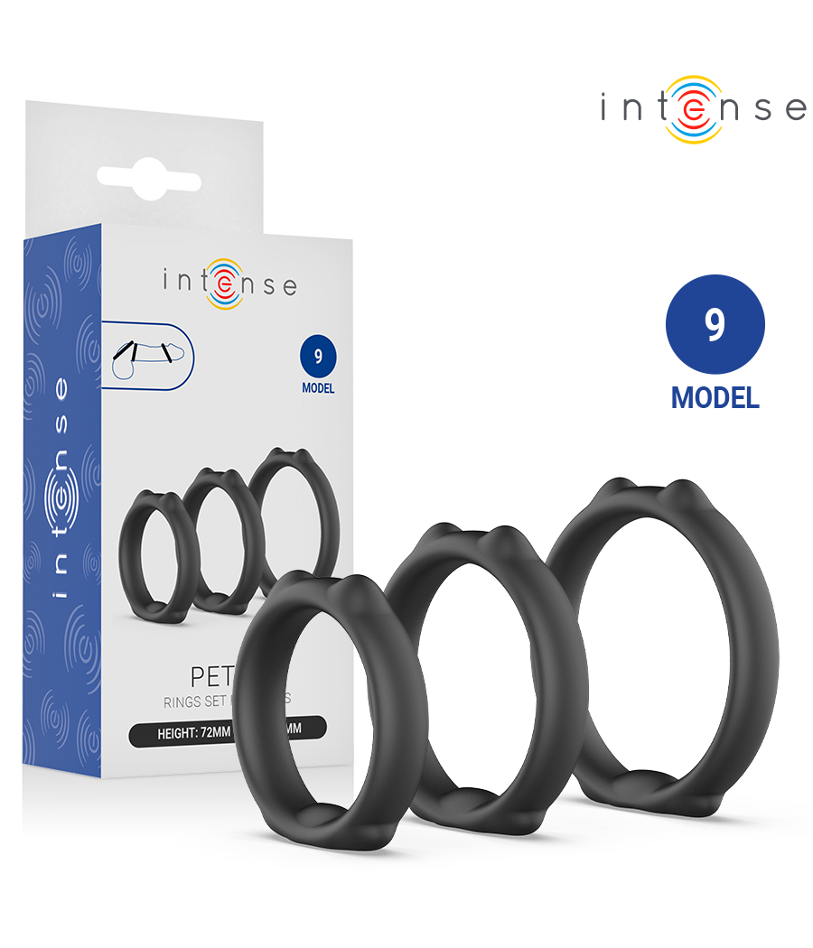 INTENSE - PETER CONJUNTO DE 3 ANÉIS PENIANOS MODELO 9