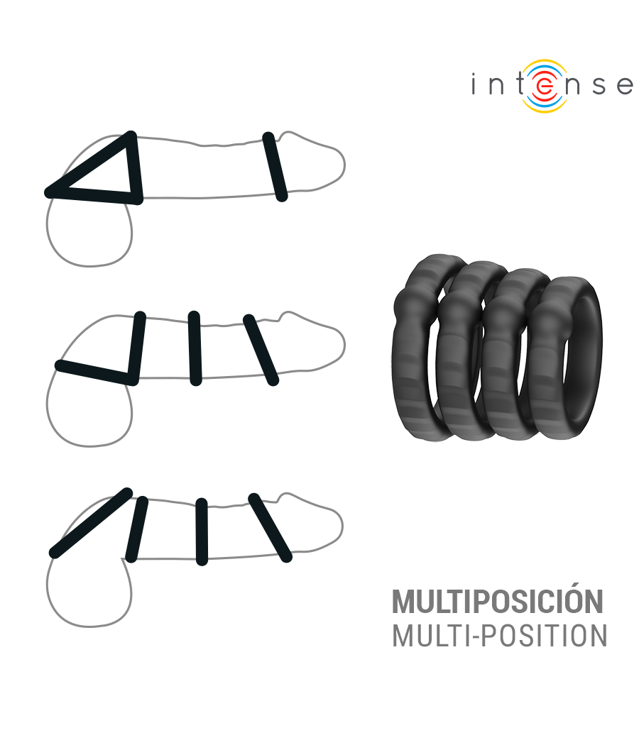 INTENSE - MICHIEL SET MIT 4 PENISRINGEN MODELL 10