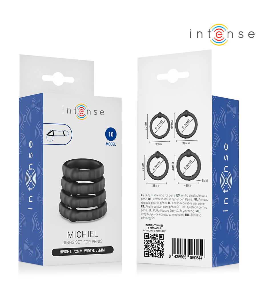 INTENSE - MICHIEL SET OF 4 PENIS RINGS MODEL 10