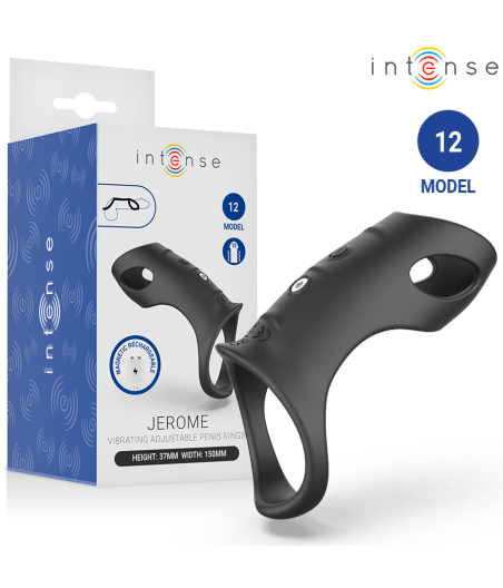 INTENSE - JEROME ANELLO PER PENE VIBRANTE REGOLABILE MODELLO 12