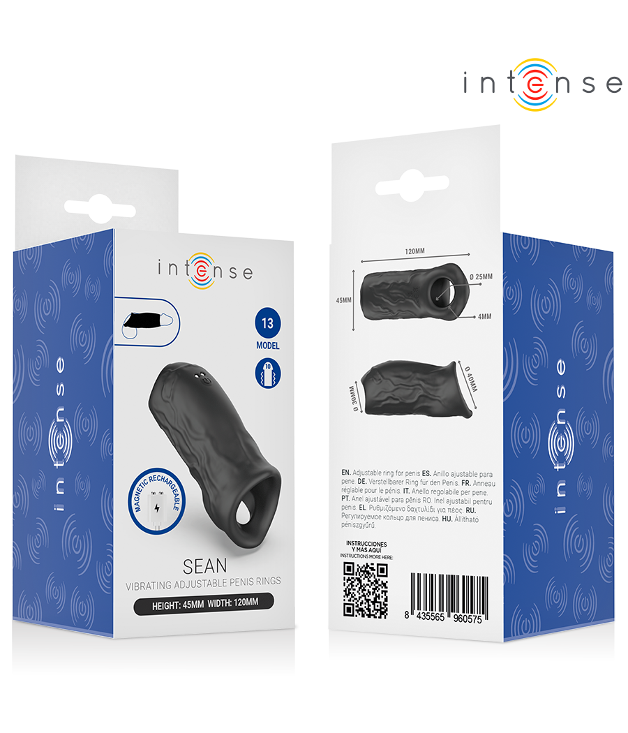 INTENSE - SEAN ANELLO PER PENE VIBRANTE REGOLABILE MODELLO 13