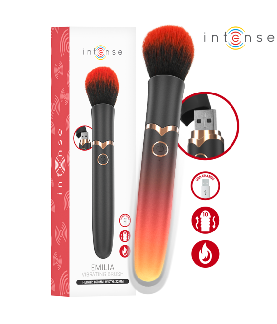 INTENSE - SPAZZOLA VIBRANTE EMILIA 10 VIBRAZIONI 16 CM