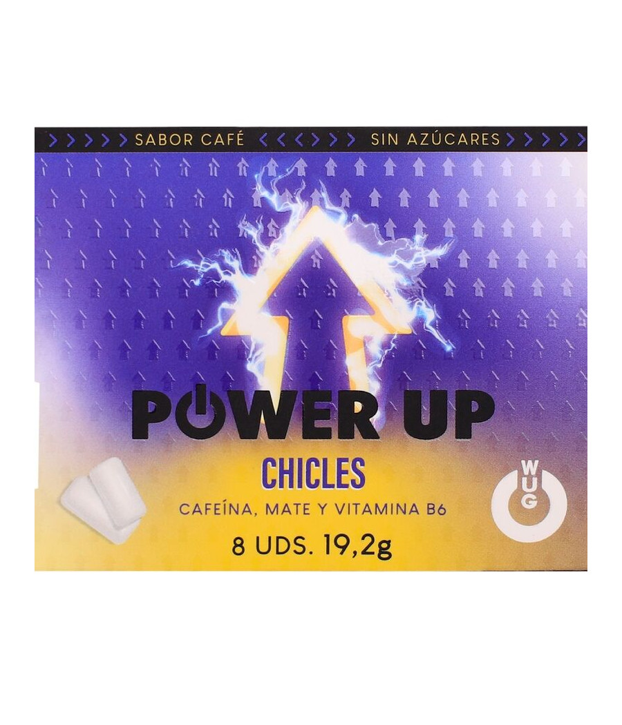 WUG POWER UP – FUNCTIONAL CAFFEINE & MATE COFFEE FLAVOUR GUM BLISTER 8 PCS