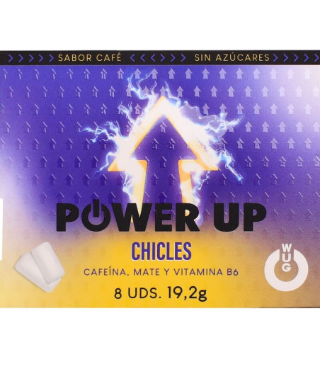 WUG POWER UP – FUNCTIONAL CAFFEINE & MATE COFFEE FLAVOUR GUM BLISTER 8 PCS