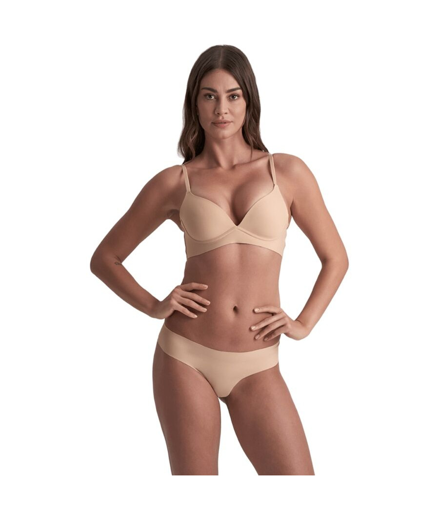 BYE-BRA - PACK 2 TANGAS INVISIBLES BEIGE Y NEGRO TALLA S