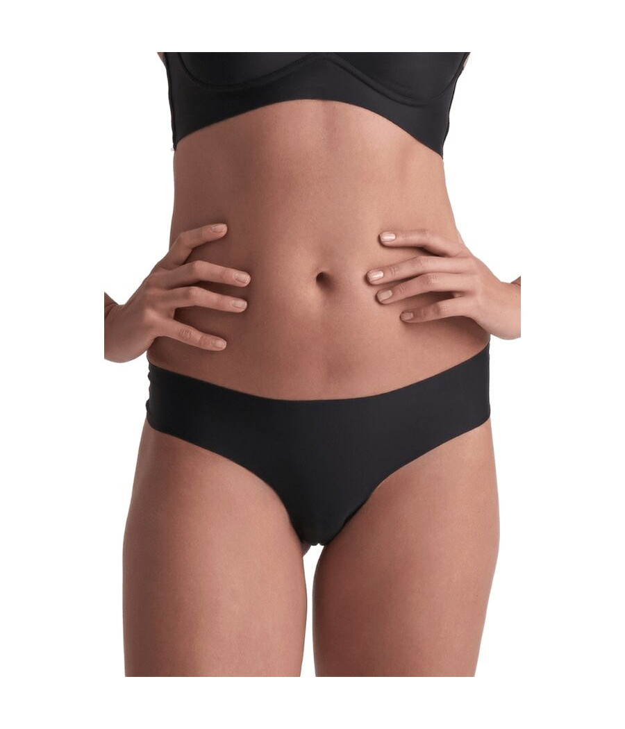 BYE-BRA - INVISIBLE THONG 2 PACK BEIGE & BLACK SIZE M