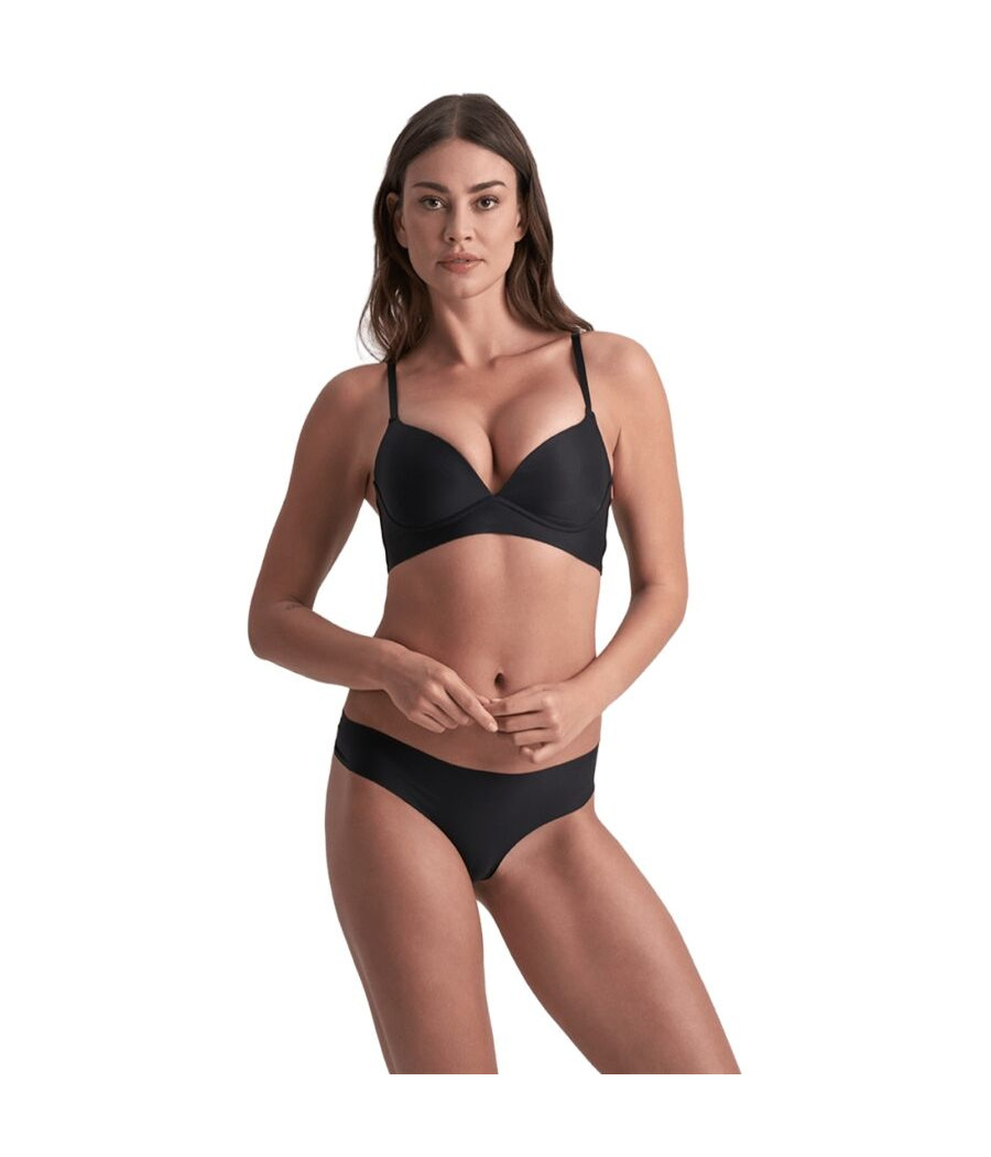 BYE-BRA - PACK 2 TANGAS INVISIBLES BEIGE Y NEGRO TALLA XL