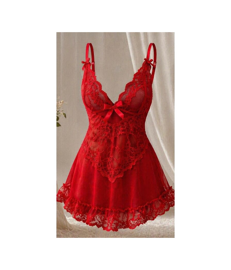 LIVCO CORSETTI FASHION - NUIT SET CAMISETA + PANTY ROJO 2028 S/M