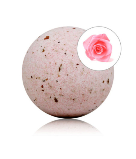 TALOKA - BOMBA DA BAGNO PROFUMATA ALLA ROSA CON PETALI DI ROSA