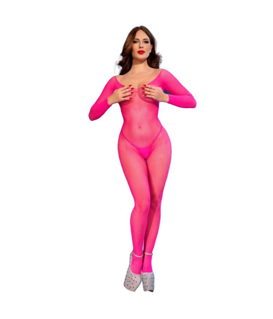 CHILIROSE - CR 4894 MEIA-CALÇA DE MALHA ROSA NEON P/M