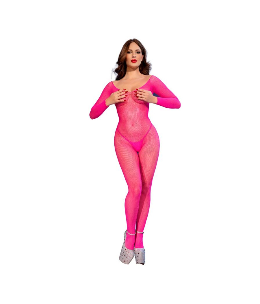 CHILIROSE - CR 4894 MEIA-CALÇA DE MALHA ROSA NEON P/M