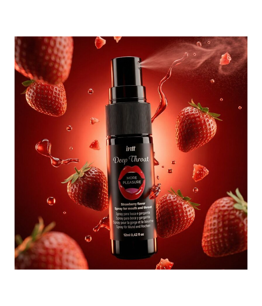 INTT - SPRAY ORAL PARA GARGANTA PROFUNDA COM MAIS PRAZER SABOR MORANGO