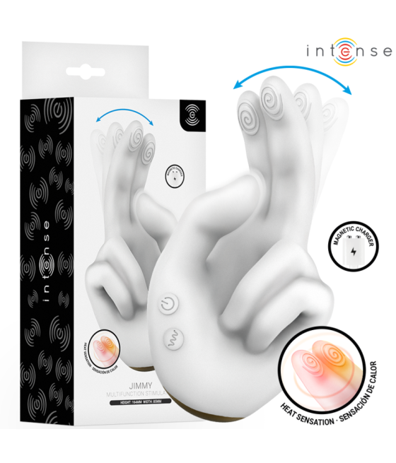 INTENSE - JIMMY STIMULATEUR MULTIFONCTION EN FORME DE MAIN AVEC VIBRATION ET CHALEUR