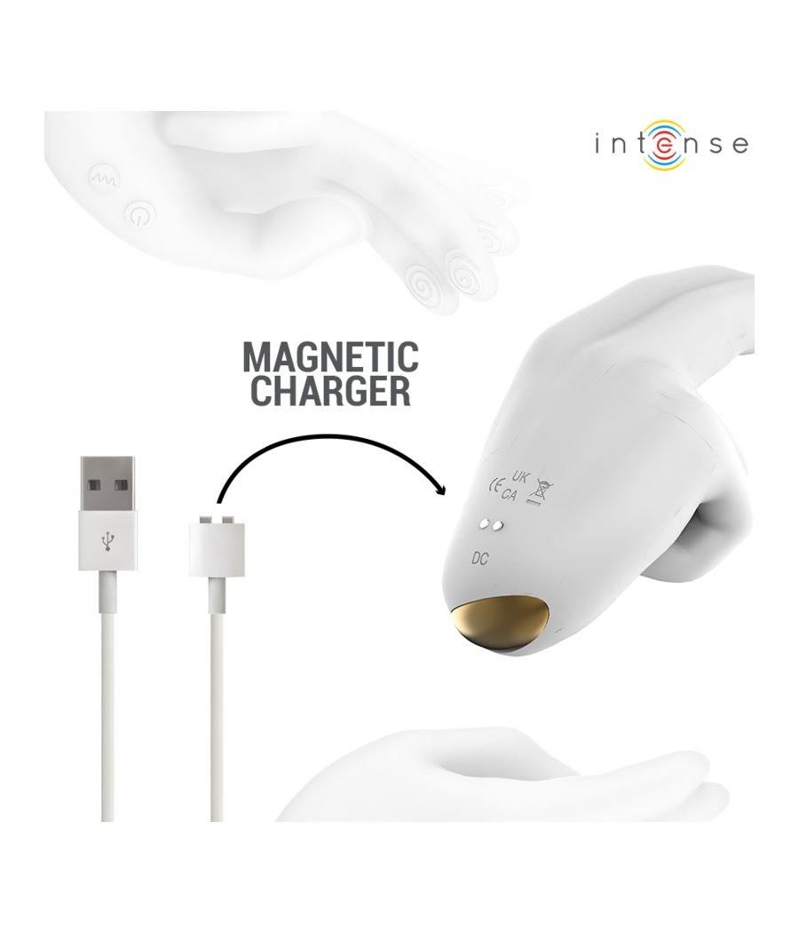INTENSE - JIMMY STIMOLATORE MULTIFUNZIONE A FORMA DI MANO CON VIBRAZIONE E CALORE