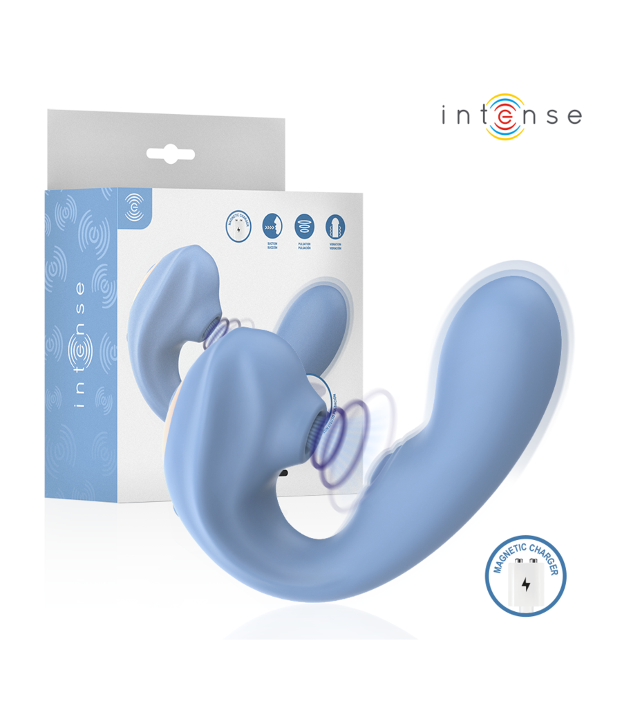 INTENSE - GINA MULTIFUNCTION CLITORAL STIMULATOR BLUE